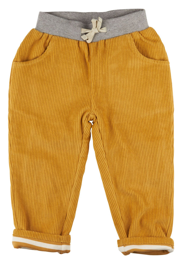 Lined Cord Trousers- Mustard