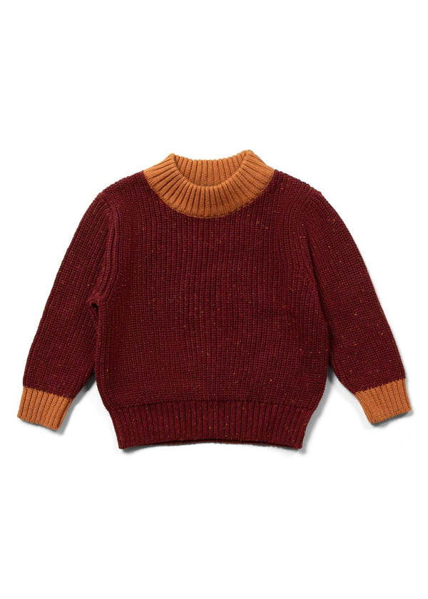 From One To Another Berry Snuggly Knitted Jumper