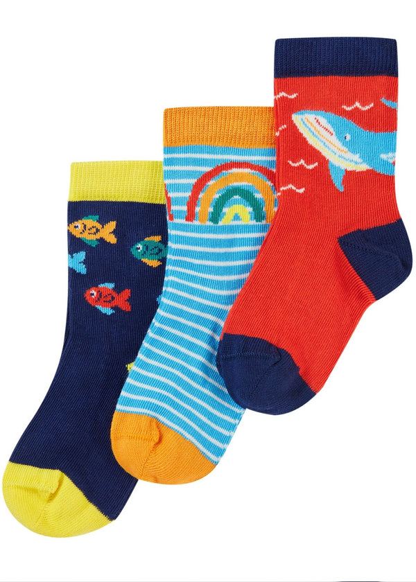 Little Socks 3 Pack- Rainbow Sea Multipack