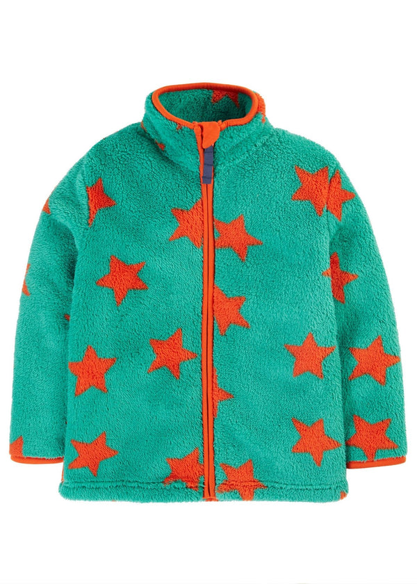 Zipped Ted Fleece Jacket: BONFIRE STARS