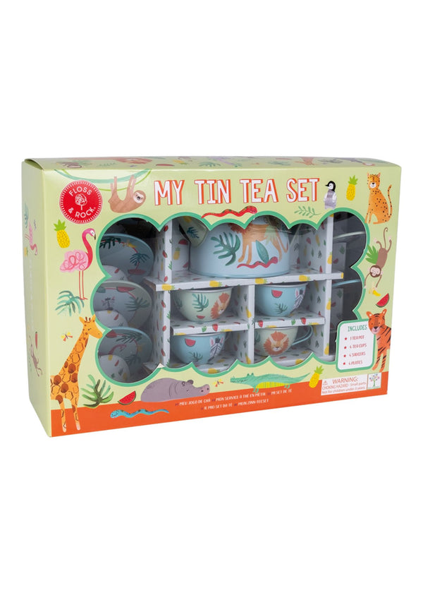 Jungle 14pc Tin Tea Set