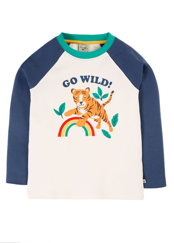 Tamar Raglan Top: NAVY BLUE/GO WILD