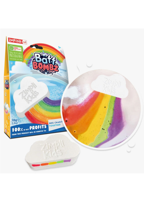 Rainbow Colour Special Effect Baff Bombz -Kids Bath Bomb Toy