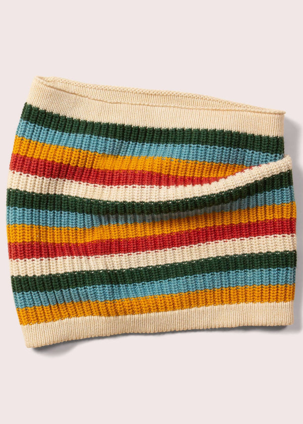 Rainbow Striped Knitted Snood