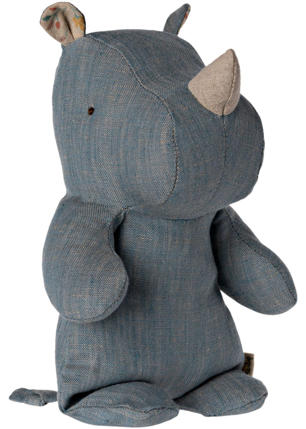 Safari Friends, Rhino, Small - Blue/Sand