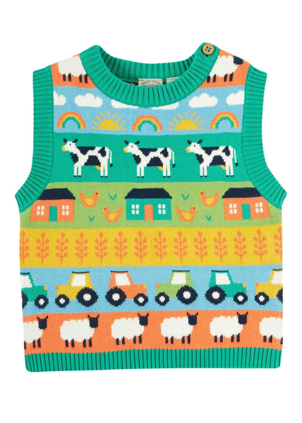 Tavi Knitted Tank Top: Farm Life Fair Isle