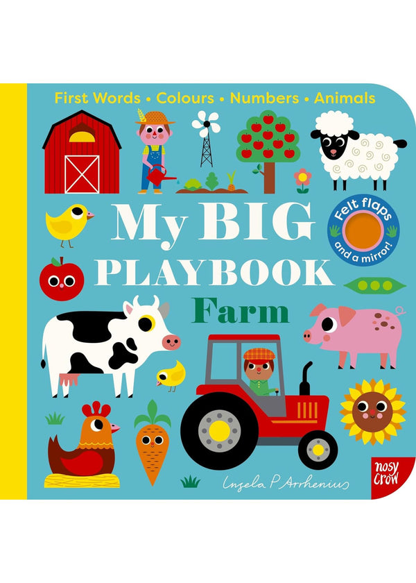 My Big Playbook: Farm Felt Flaps Board Book | Ages 0-3Y Motor Skills Development