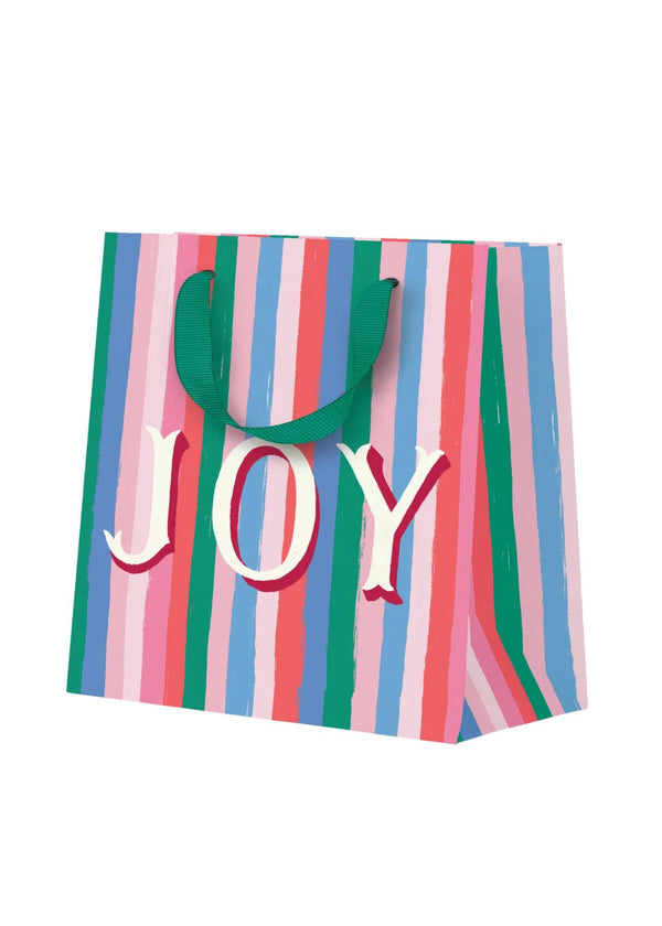 Joy Stripes Mini Gift Bag