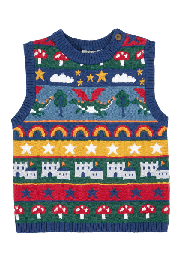 Tavi Knitted Tank Top: Dragon Fair Isle