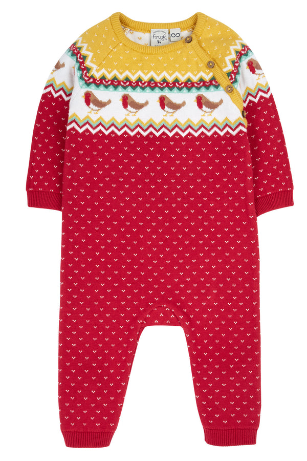 Lumi Knitted Romper: Festive Fair Isle
