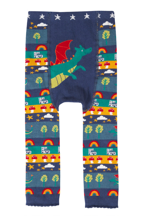 Little Knitted Leggings: Dragon Faire Isle
