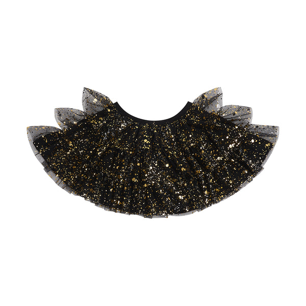 Black & Gold Sparkle Layer Cape