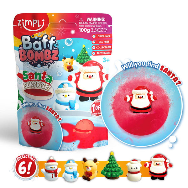 Zimpli Baff Bombz Santa Surprise Collectable Bath Toy