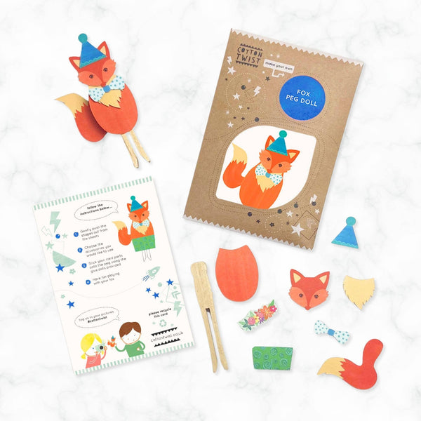 Make Your Own Fox Peg Doll Kit