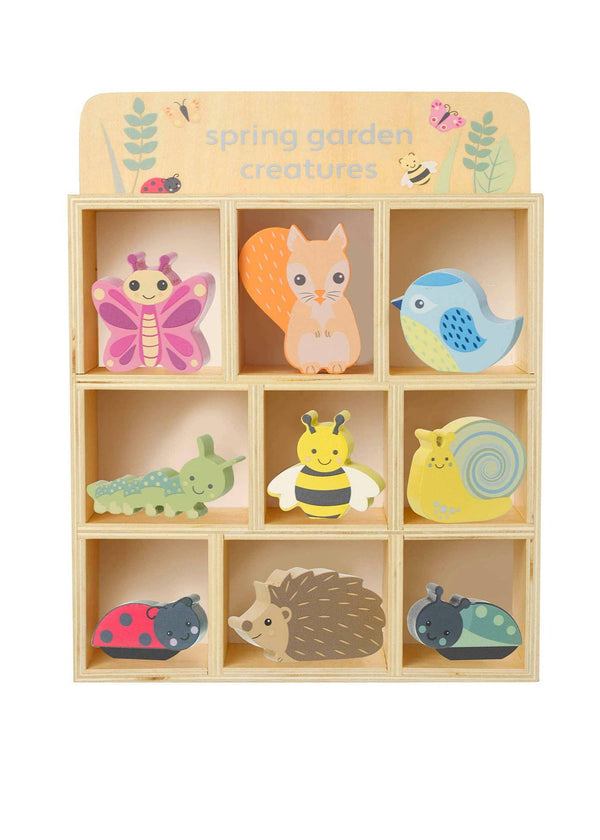 Spring Garden Wooden Creatures & Shelf