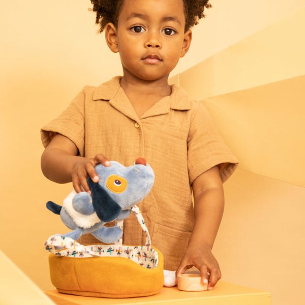 Jules the Dog with Basket