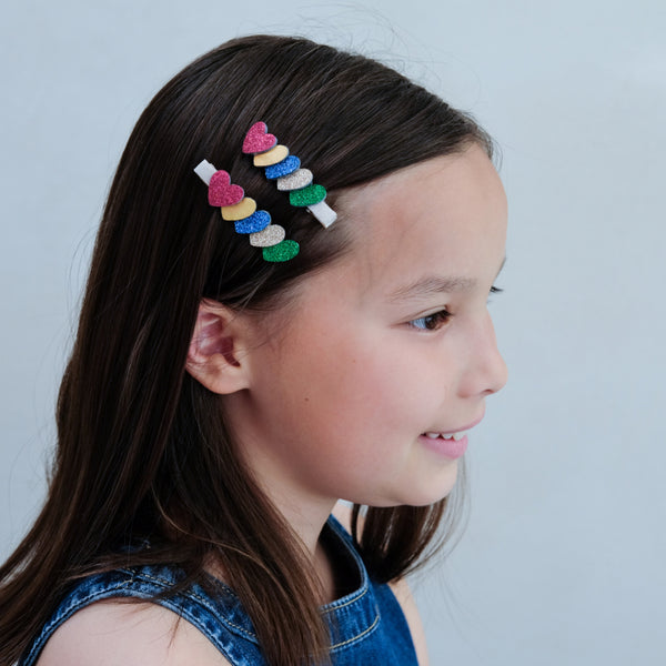 Jazzy Layered Heart Clips