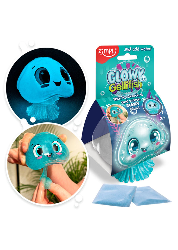 Zimpli Glowy Gellifish With Glow In The Dark Sensory Slime