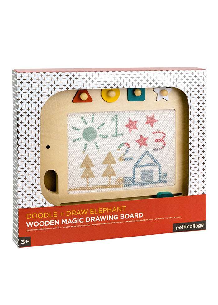 Doodle + Draw Elephant Wooden Magic Drawing Board