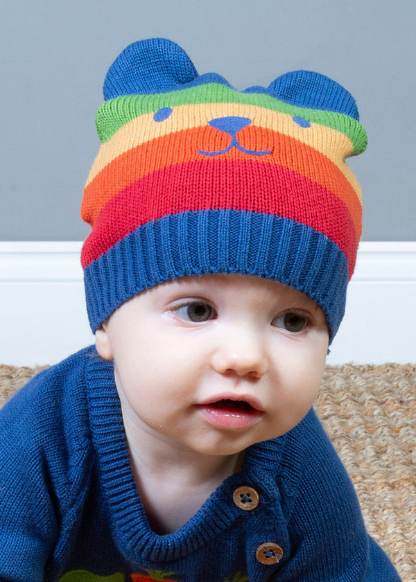 Rainbow knit hat (GOTS)
