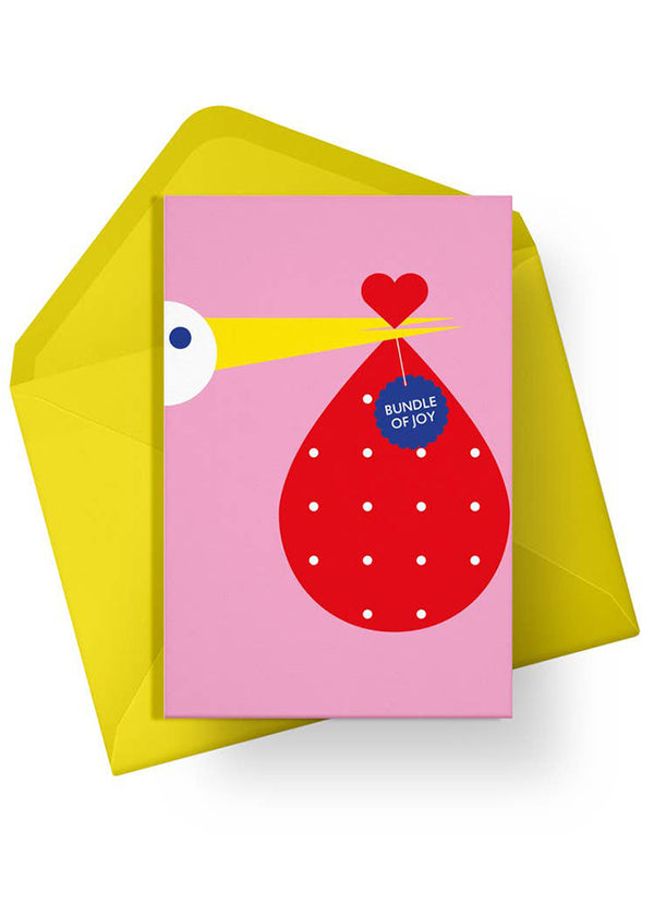 Bundle of Joy New Baby Card | Gender-neutral | Colourful