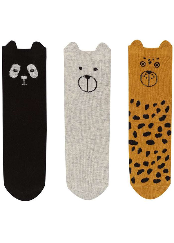 3PK Animal Socks