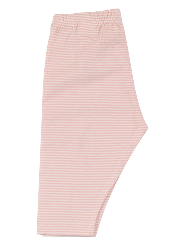 Capri Leggings- Fine Stripe Pink