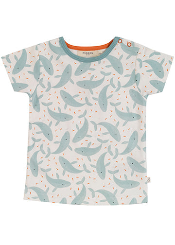 Short Sleeve T-Shirt- Whales Turquoise
