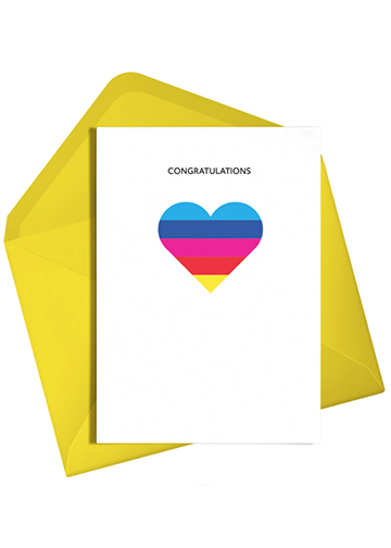 Congratulations heart card